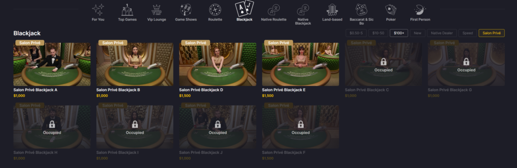 Best Evolution Blackjack Gaming VIP Salon Prive |Live Blackjack Game Review safe-casinos.com
